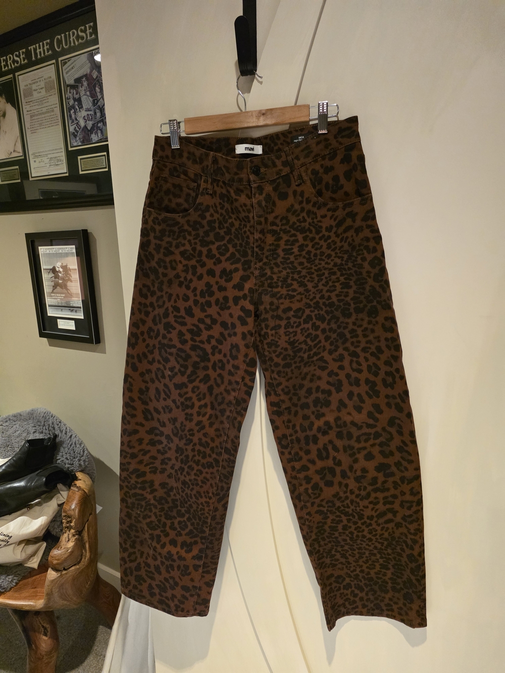 Mavi Leopard Print Jeans - Brown & Black